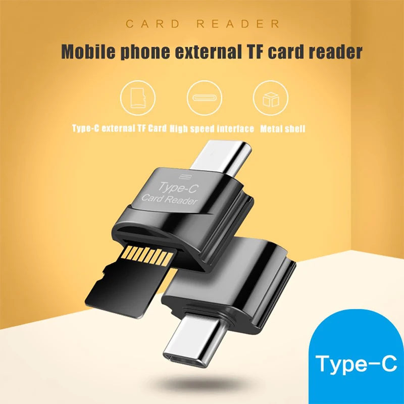Perciron USB 3.1 Type-C to Micro-SD TF Adapter - High-Speed Portable Card Reader for Apple, Samsung, and Laptops