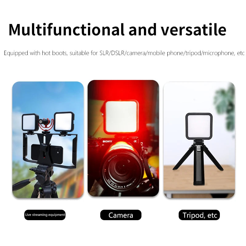 Mini RGB Hot Shoe Fill Light – Portable LED for Live Photography and Atmosphere Lighting
