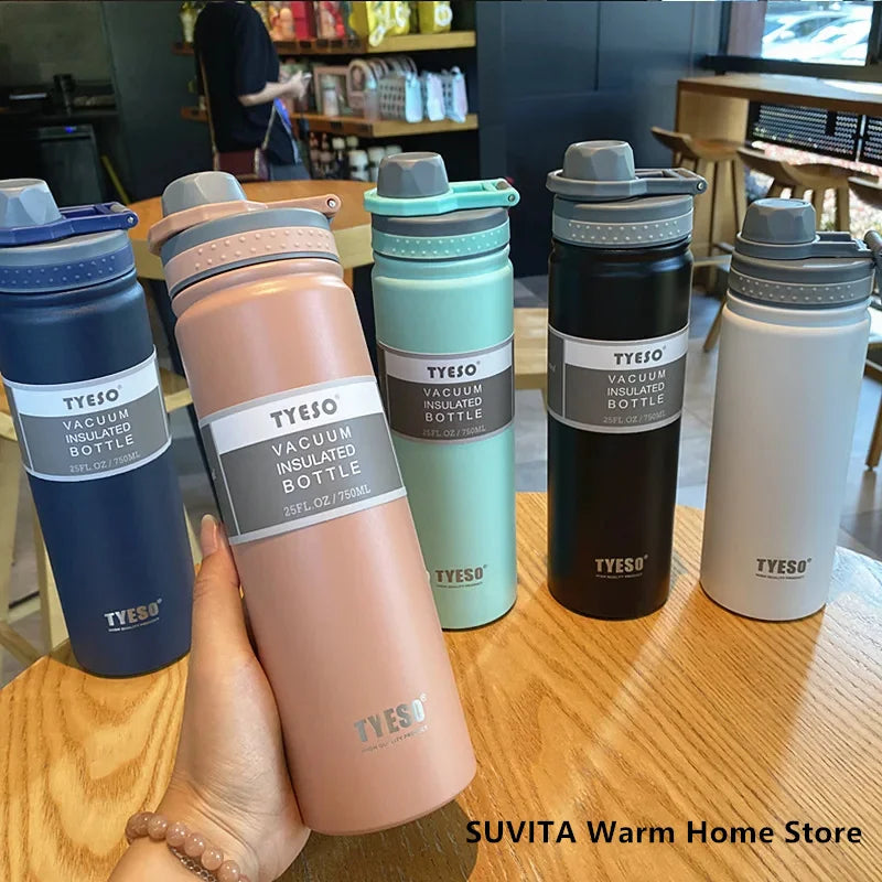 TYESO 530/750ML Stainless Steel Thermos Bottle – The Ultimate Insulated Travel Companion