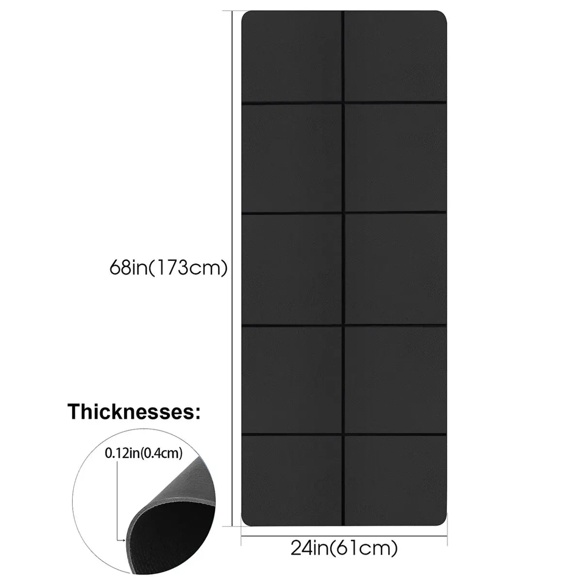 Anti-Skid EVA Comfort Foam Yoga Mat - 4mm Thick for Yoga, Pilates, and Gymnastics