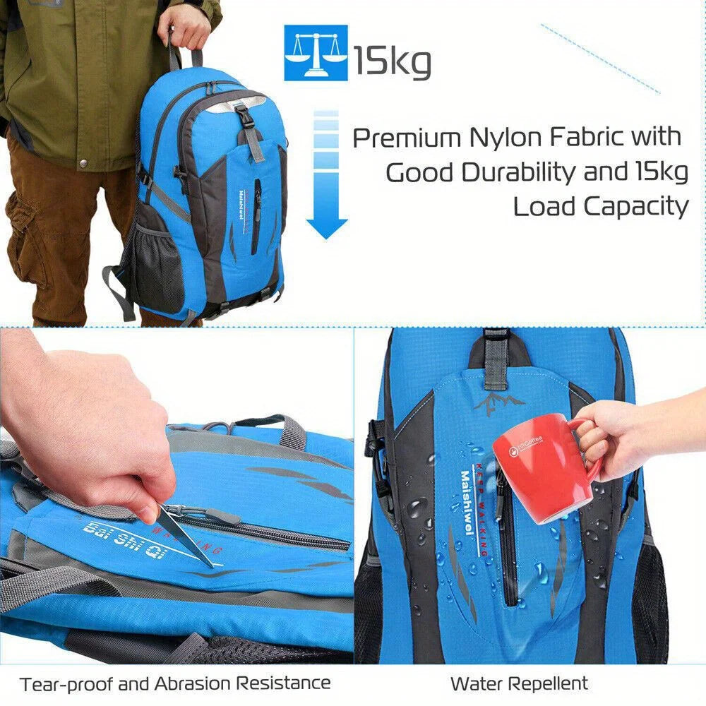 Men's Large Capacity Outdoor Backpack – Lightweight, Waterproof Travel & Hiking Bag