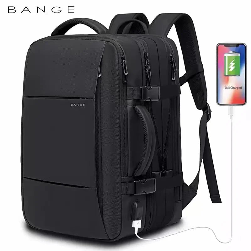 BANGE Expandable Travel Backpack – The Ultimate Companion for Business, School, and Adventure