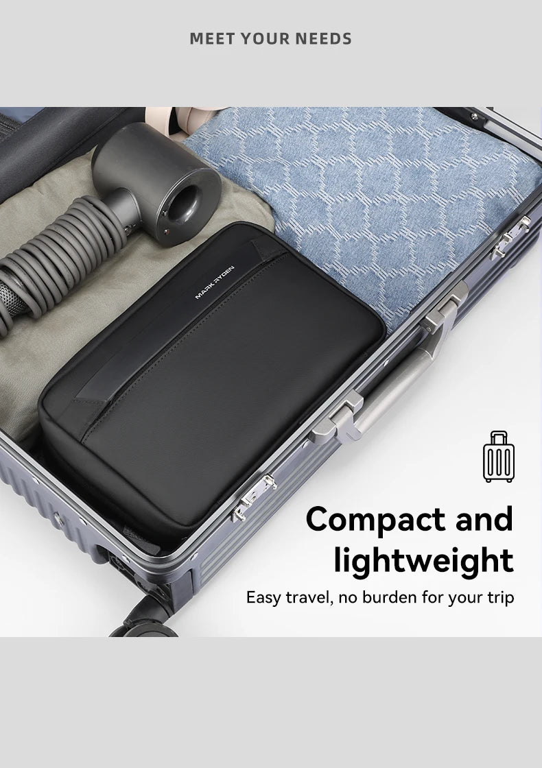 Men's Waterproof Travel Toiletry Bag – Dry/Wet Separation Business Trip Organizer