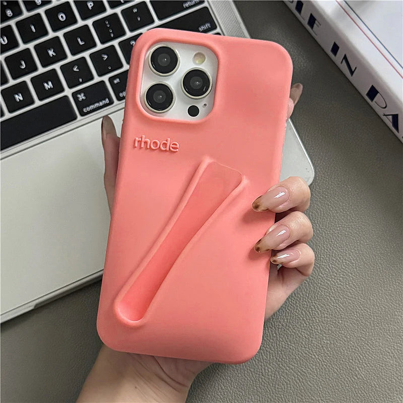 New Autumn Limited Edition Rhode Lip Holder Silicone Phone Case – Stylish and Functional Cover for iPhone 11, 12, 13, 14, 15, 16 Pro Max Plus