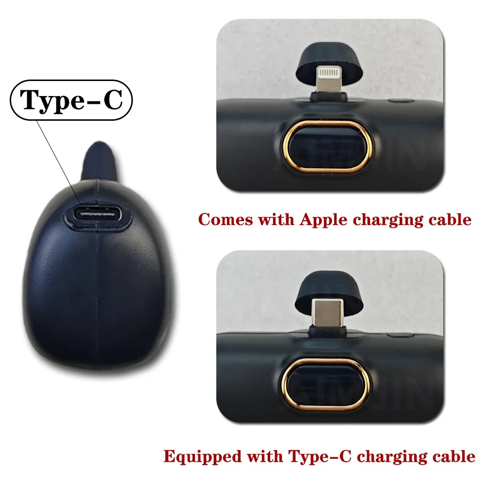 10000Mah Mini Power Bank for Iphone Charger High Capactity Mini Capsule Power Bank Digital Display 20W Fast Charging