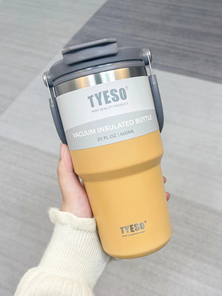 Tyeso Double-Layer Insulated Stainless Steel Coffee & Ice Cream Cup – Large Capacity for Hot and Cold Drinks
