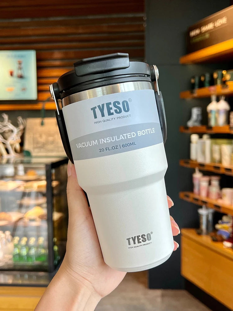 Tyeso Double-Layer Insulated Stainless Steel Coffee & Ice Cream Cup – Large Capacity for Hot and Cold Drinks