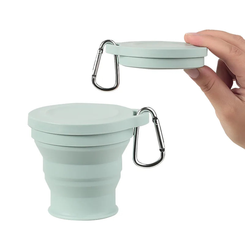 Outdoor Silicone Folding Cup with Hanging Hole – The Perfect Travel Companion for Hydration on the Go