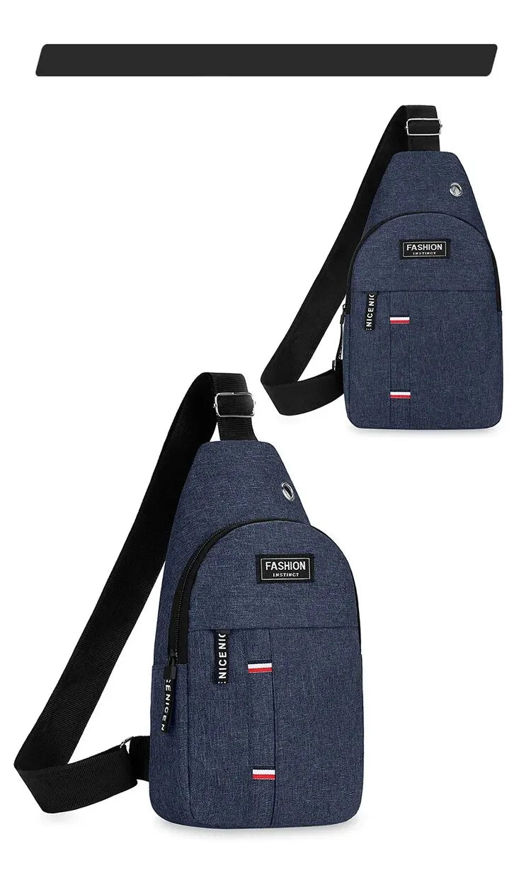 Men’s Large Capacity Crossbody Chest Bag – Fashionable, Durable, and Anti-Theft