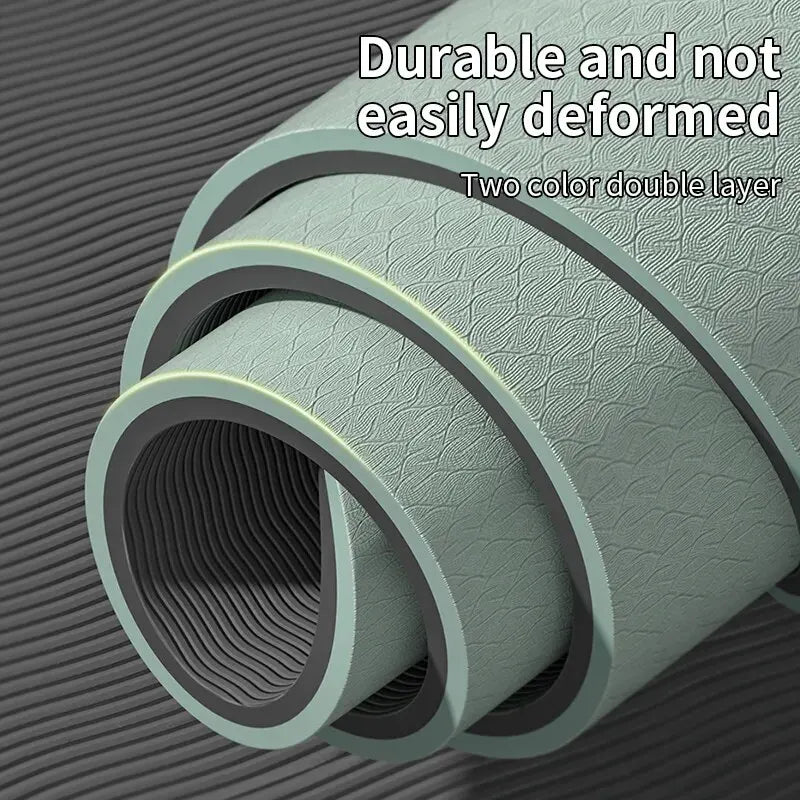 Eco-Friendly Non-Slip Yoga Mat with Carrying Strap - Durable & Comfortable for All Fitness Levels