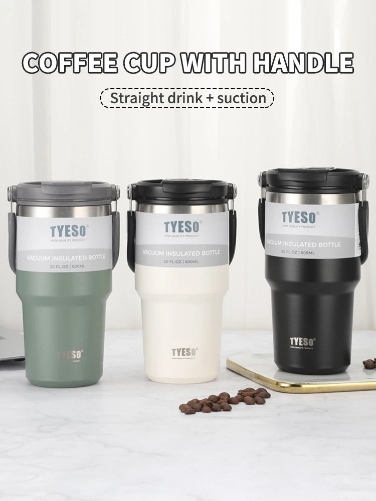 Tyeso Double-Layer Insulated Stainless Steel Coffee & Ice Cream Cup – Large Capacity for Hot and Cold Drinks