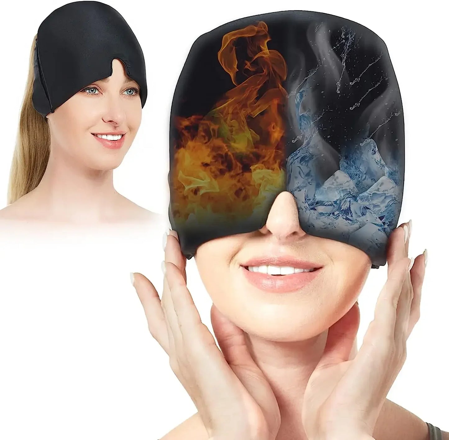 Migraine Relief Ice Hat – Ultimate Comfort and Therapy for Headache, Stress, and Pressure Relief with Hot/Cold Gel Compression Technology