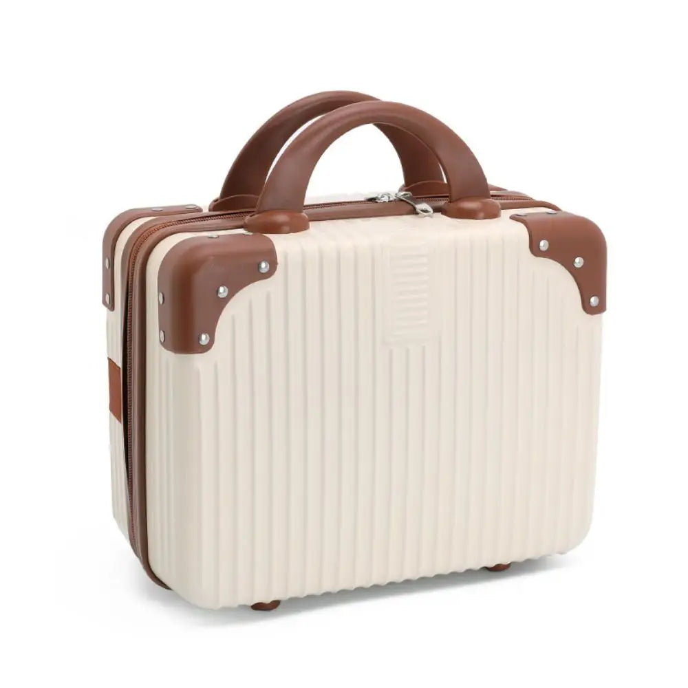 14-Inch Mini Travel Suitcase Cosmetic Box – Makeup Organizer with Password Lock