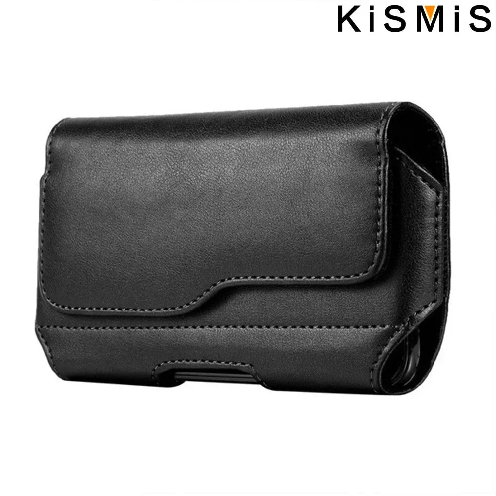 Vertical Nylon Cell Phone Belt Clip Holster – Durable Pouch with Card Slot and Keychain Loop for Phones 4.0"-6.7"
