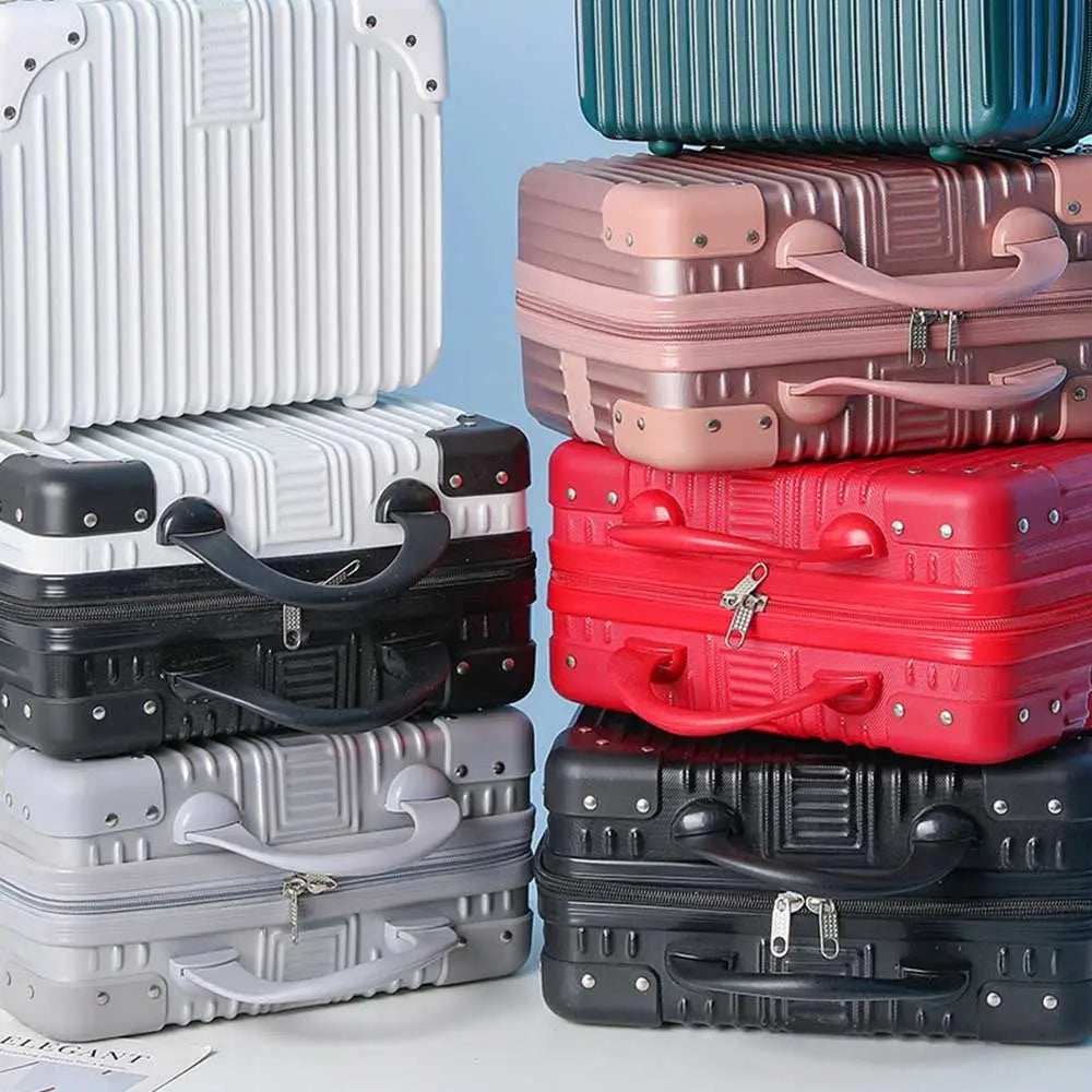 14-Inch Mini Travel Suitcase Cosmetic Box – Makeup Organizer with Password Lock