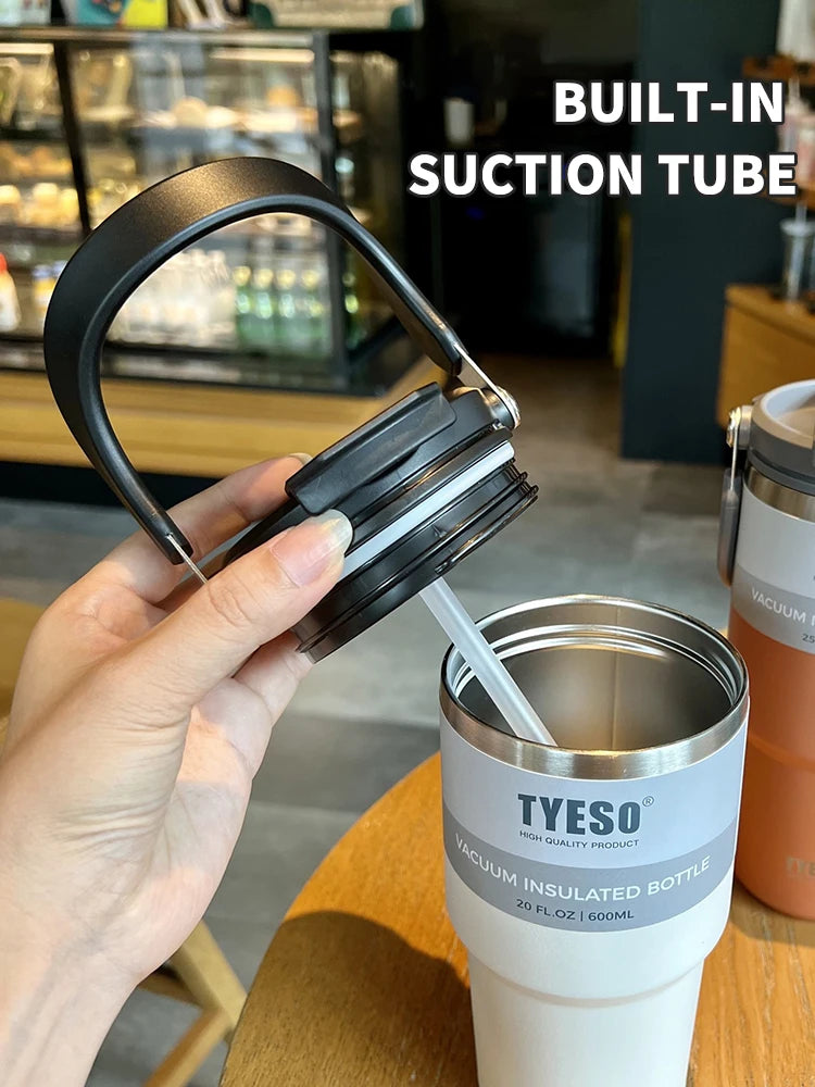 Tyeso Double-Layer Insulated Stainless Steel Coffee & Ice Cream Cup – Large Capacity for Hot and Cold Drinks