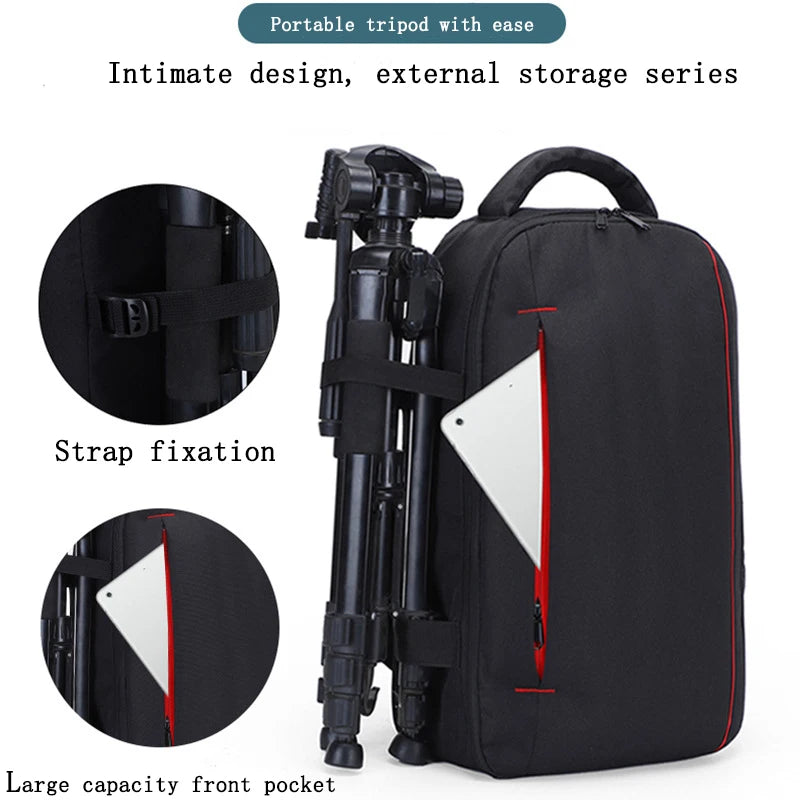 Waterproof Wear-Resistant Camera and Photography Backpack – Ideal for DSLR, Mirrorless, and Drone Gear