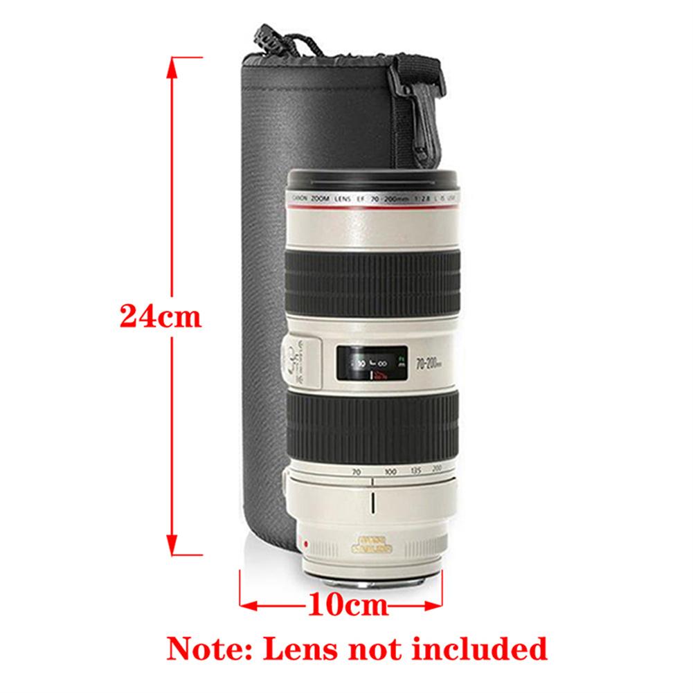 Waterproof DSLR Camera Lens Bag – Neoprene Drawstring Case (S, M, L, XL)