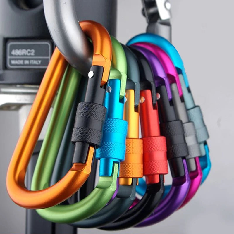 Carabiner Clips with Screw Gate - 4-Pack for Camping and Outdoor Use