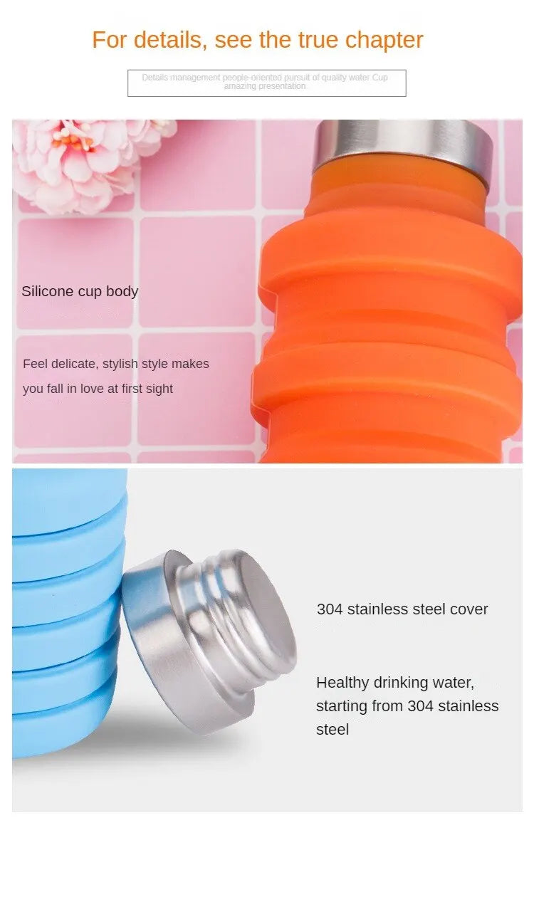 Collapsible Water Bottle – Portable and BPA-Free, Perfect for Hiking and Outdoor Activities