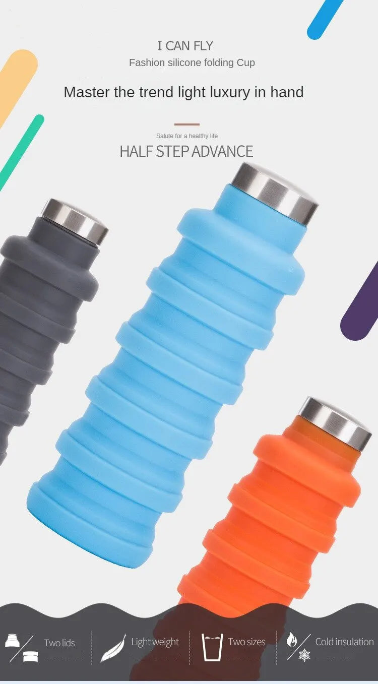 Collapsible Water Bottle – Portable and BPA-Free, Perfect for Hiking and Outdoor Activities