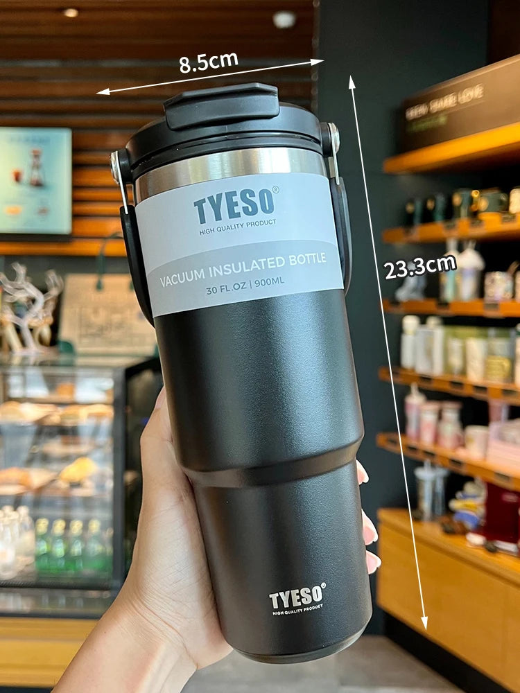 Tyeso Double-Layer Insulated Stainless Steel Coffee & Ice Cream Cup – Large Capacity for Hot and Cold Drinks