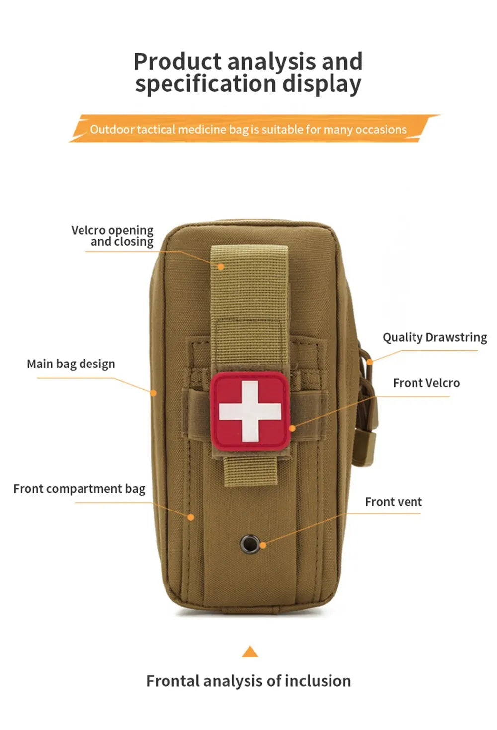 Tactical First Aid Kit EDC Pouch – Essential Survival Bag for Outdoor Adventures