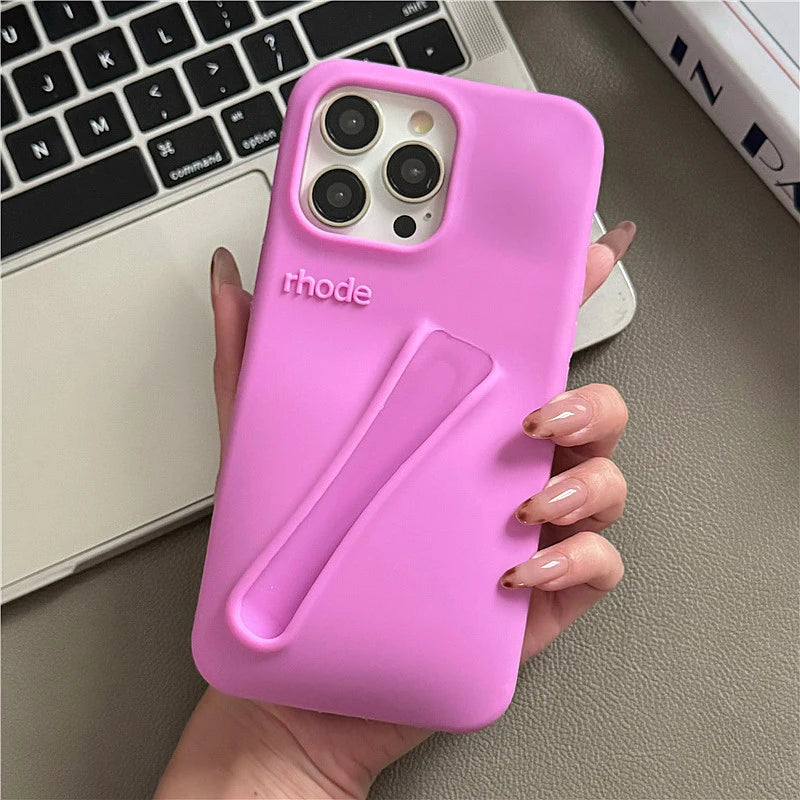 New Autumn Limited Edition Rhode Lip Holder Silicone Phone Case – Stylish and Functional Cover for iPhone 11, 12, 13, 14, 15, 16 Pro Max Plus