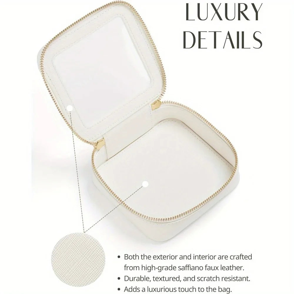 Small Cosmetic Bag for Purse – Mini Waterproof Makeup Organizer Pouch for Travel and Everyday Use
