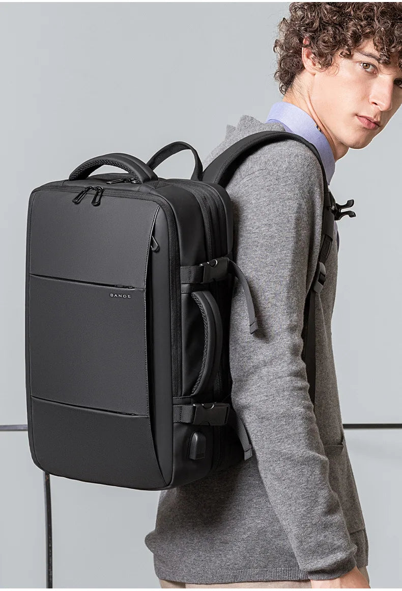 BANGE Expandable Travel Backpack – The Ultimate Companion for Business, School, and Adventure