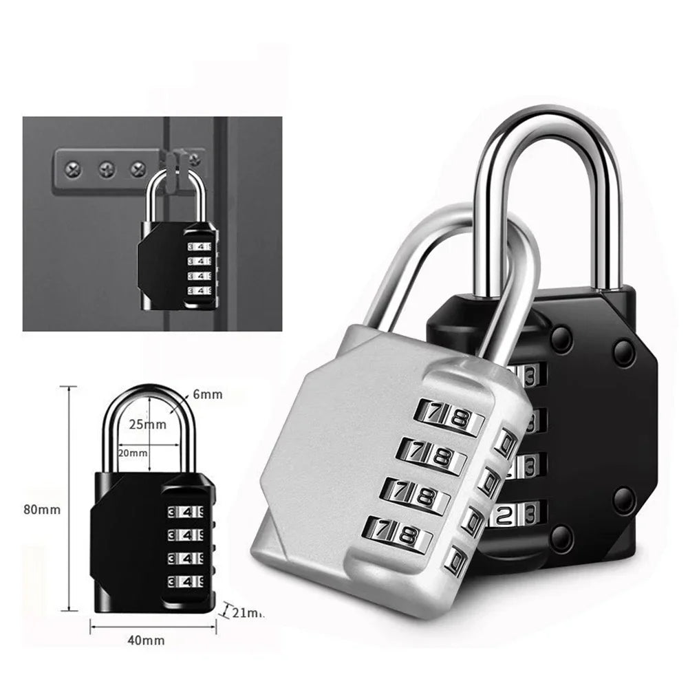 4-Digit Combination Lock – Waterproof and Heavy Duty Padlock for Outdoor and Indoor Use