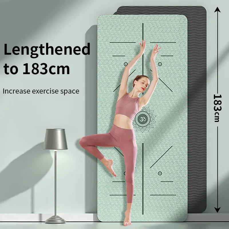 Eco-Friendly Non-Slip Yoga Mat with Carrying Strap - Durable & Comfortable for All Fitness Levels