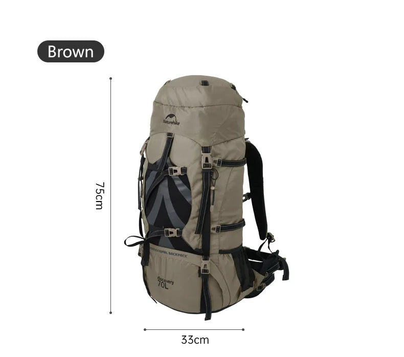 Naturehike 70L Camping Backpack - Ergonomic, Waterproof, and Built for Adventure