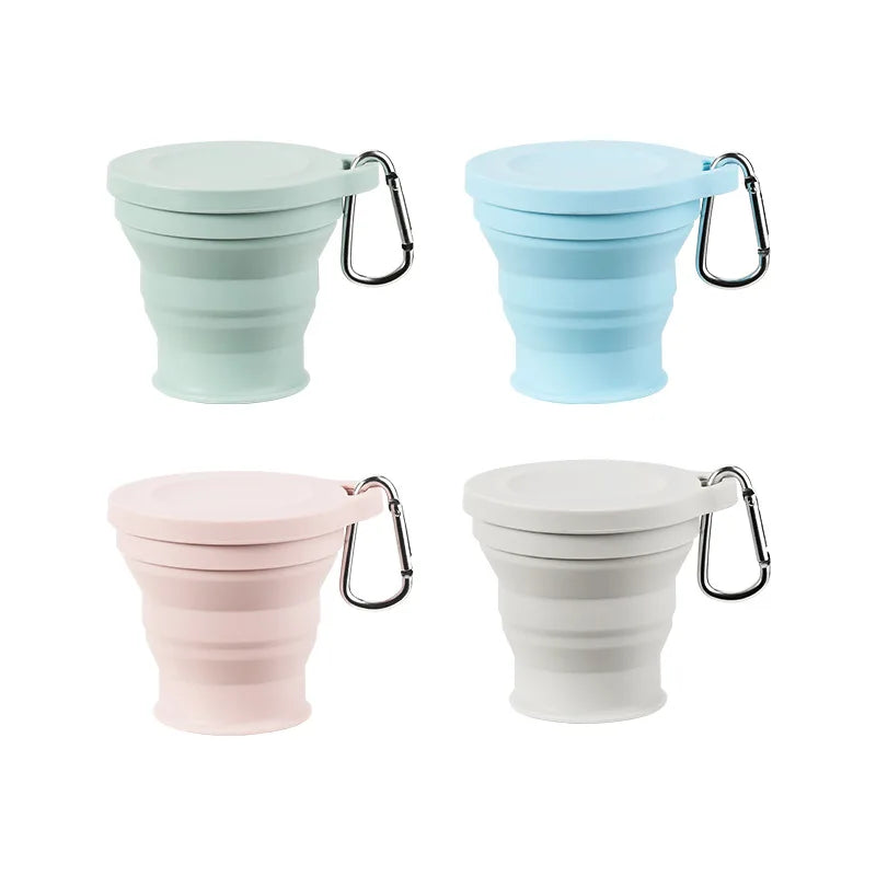 Outdoor Silicone Folding Cup with Hanging Hole – The Perfect Travel Companion for Hydration on the Go