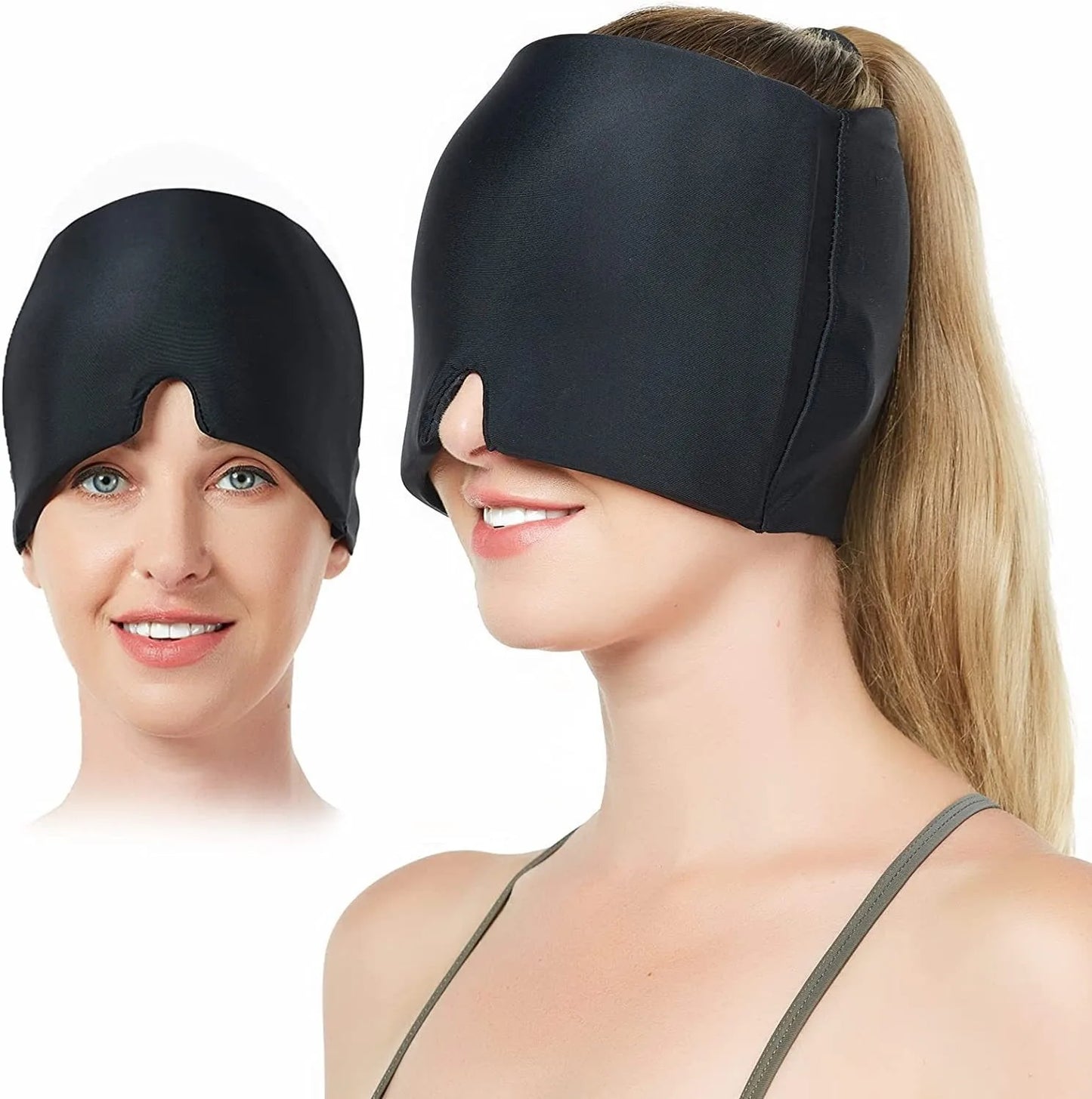 Migraine Relief Ice Hat – Ultimate Comfort and Therapy for Headache, Stress, and Pressure Relief with Hot/Cold Gel Compression Technology