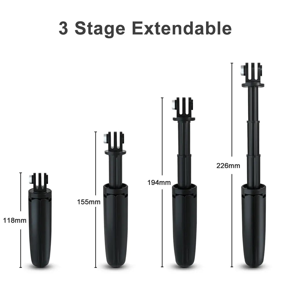 HONGDAK GoPro Vlog Tripod – Foldable and Portable Monopod for GoPro Hero 11, 10 Black, Session, Osmo Action Cameras
