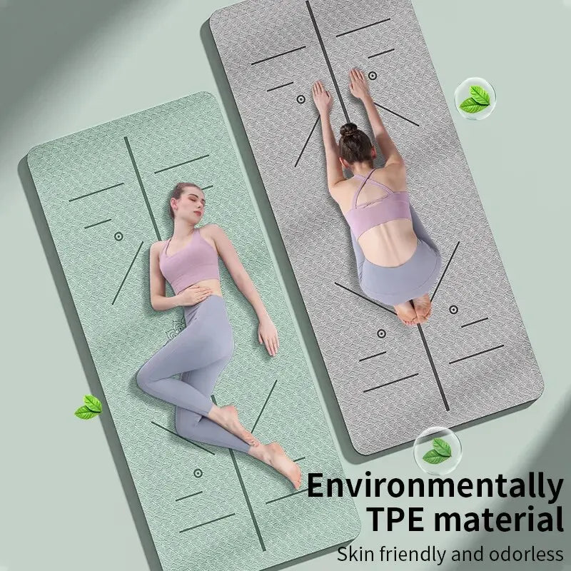 Eco-Friendly Non-Slip Yoga Mat with Carrying Strap - Durable & Comfortable for All Fitness Levels