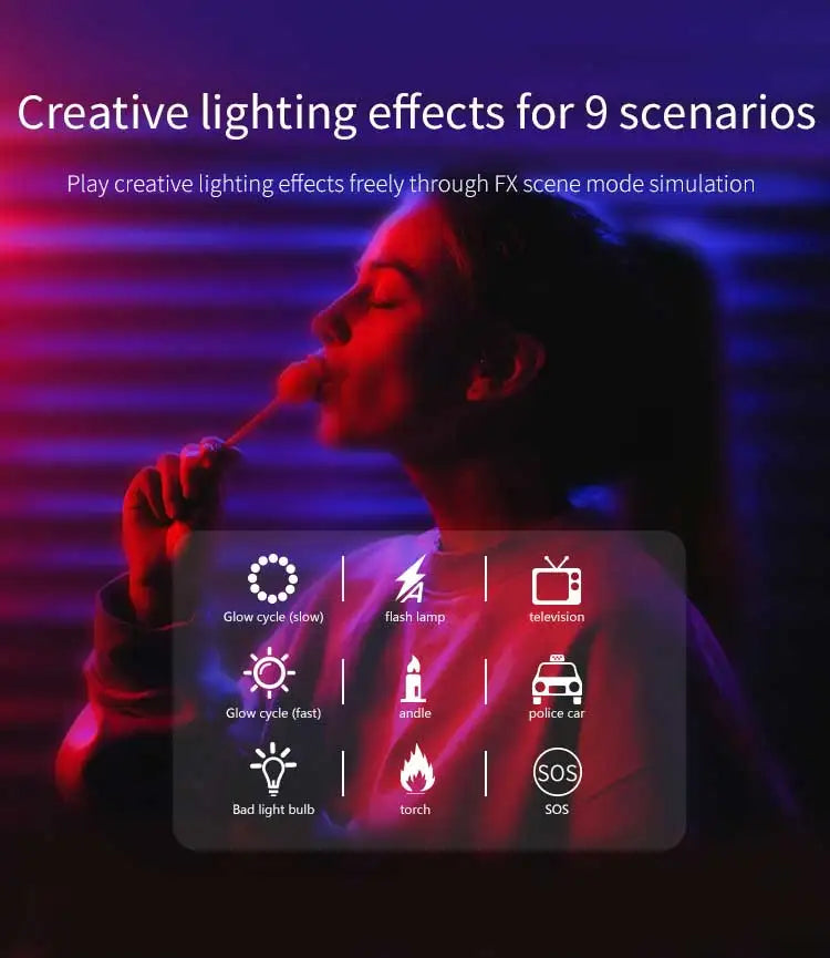 Mini RGB Hot Shoe Fill Light – Portable LED for Live Photography and Atmosphere Lighting