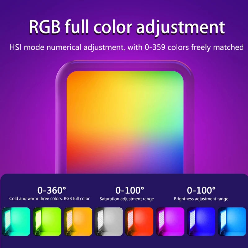 Mini RGB Hot Shoe Fill Light – Portable LED for Live Photography and Atmosphere Lighting