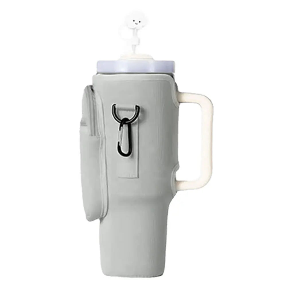 Adjustable Water Bottle Holder Bag with Shoulder Strap and Multi-Pockets – Compatible with Stanley 40oz Cup