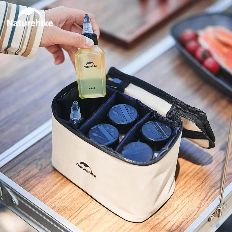 Naturehike Camping Kitchen Seasoning Jar Set - Portable Spice Container for Outdoor Cooking and BBQs