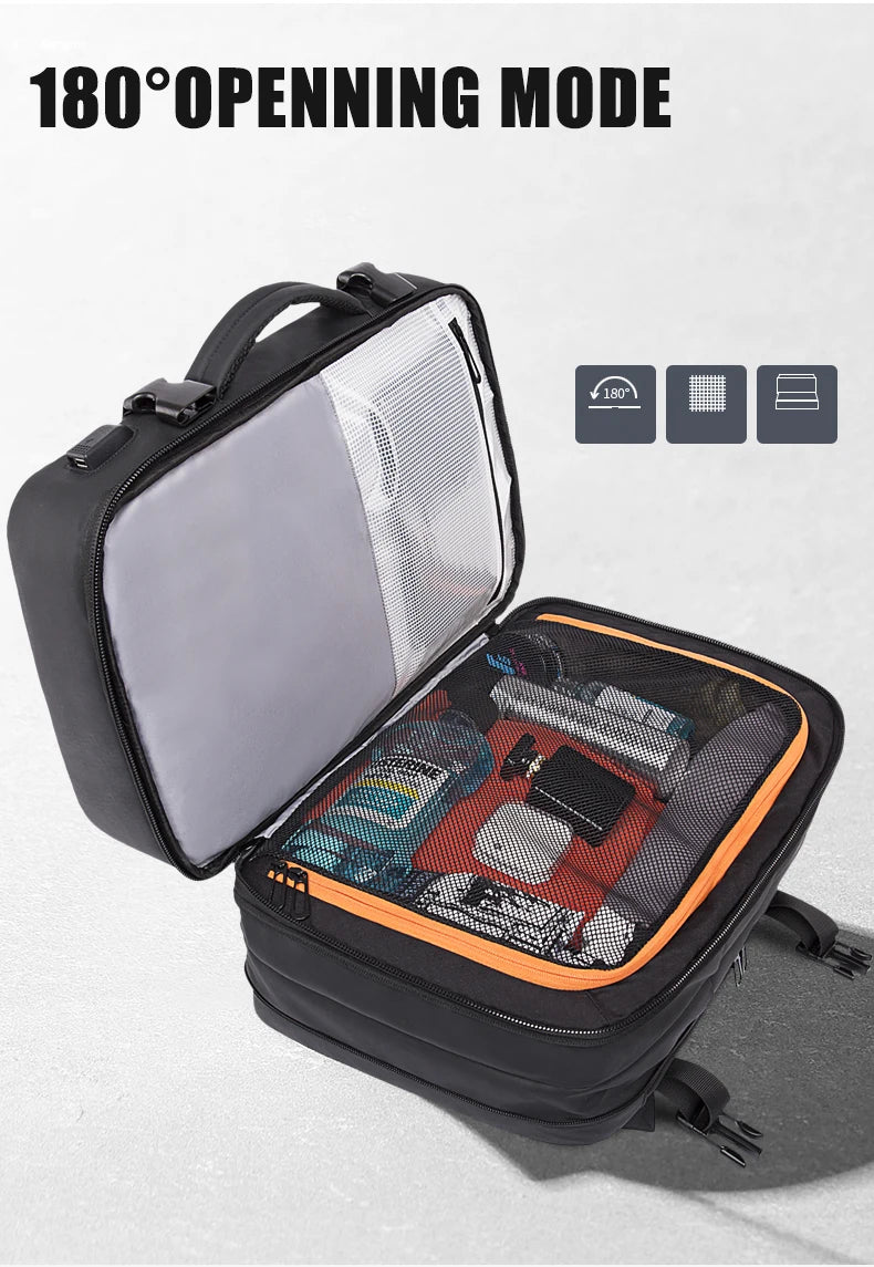 BANGE Expandable Travel Backpack – The Ultimate Companion for Business, School, and Adventure