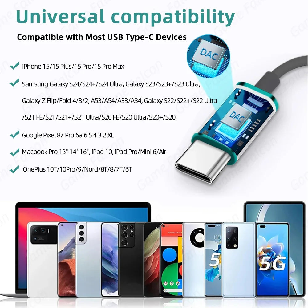 USB Type-C HiFi Stereo Earbuds with Volume Control and Mic – Wired In-Ear Headphones for Galaxy S24, iPhone 15 Pro Max, and More