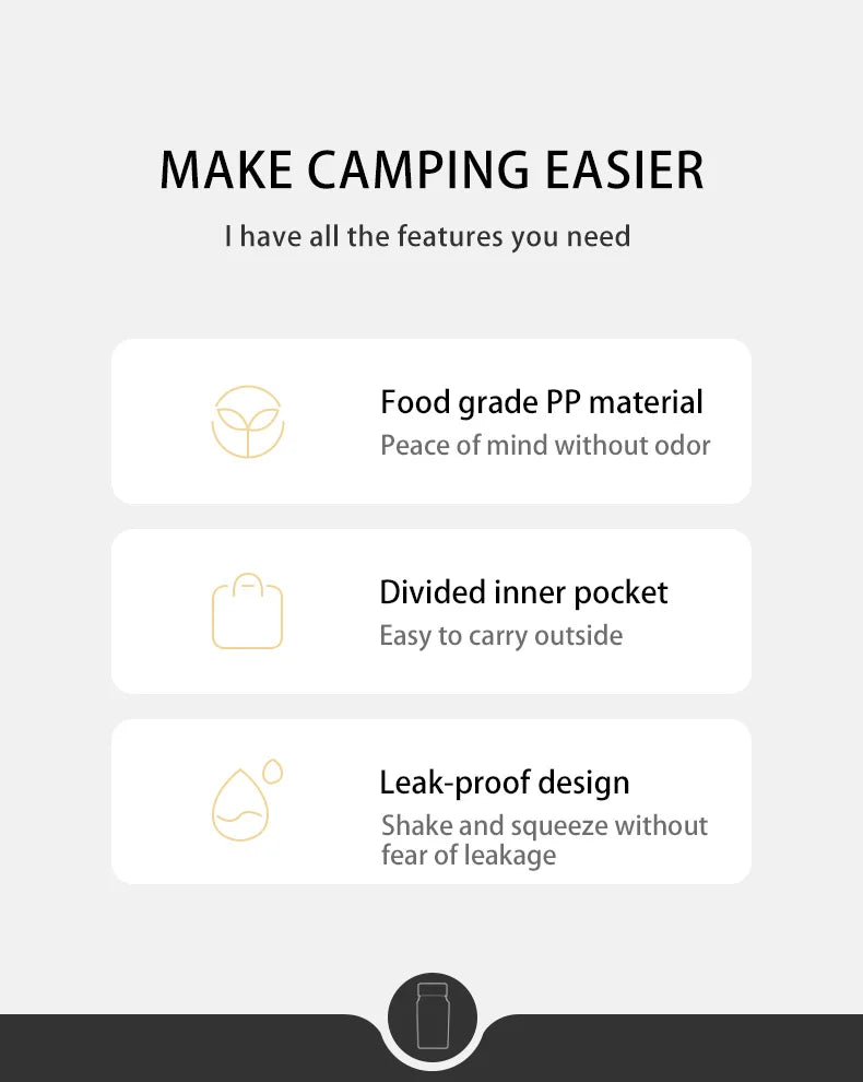 Naturehike Camping Kitchen Seasoning Jar Set - Portable Spice Container for Outdoor Cooking and BBQs