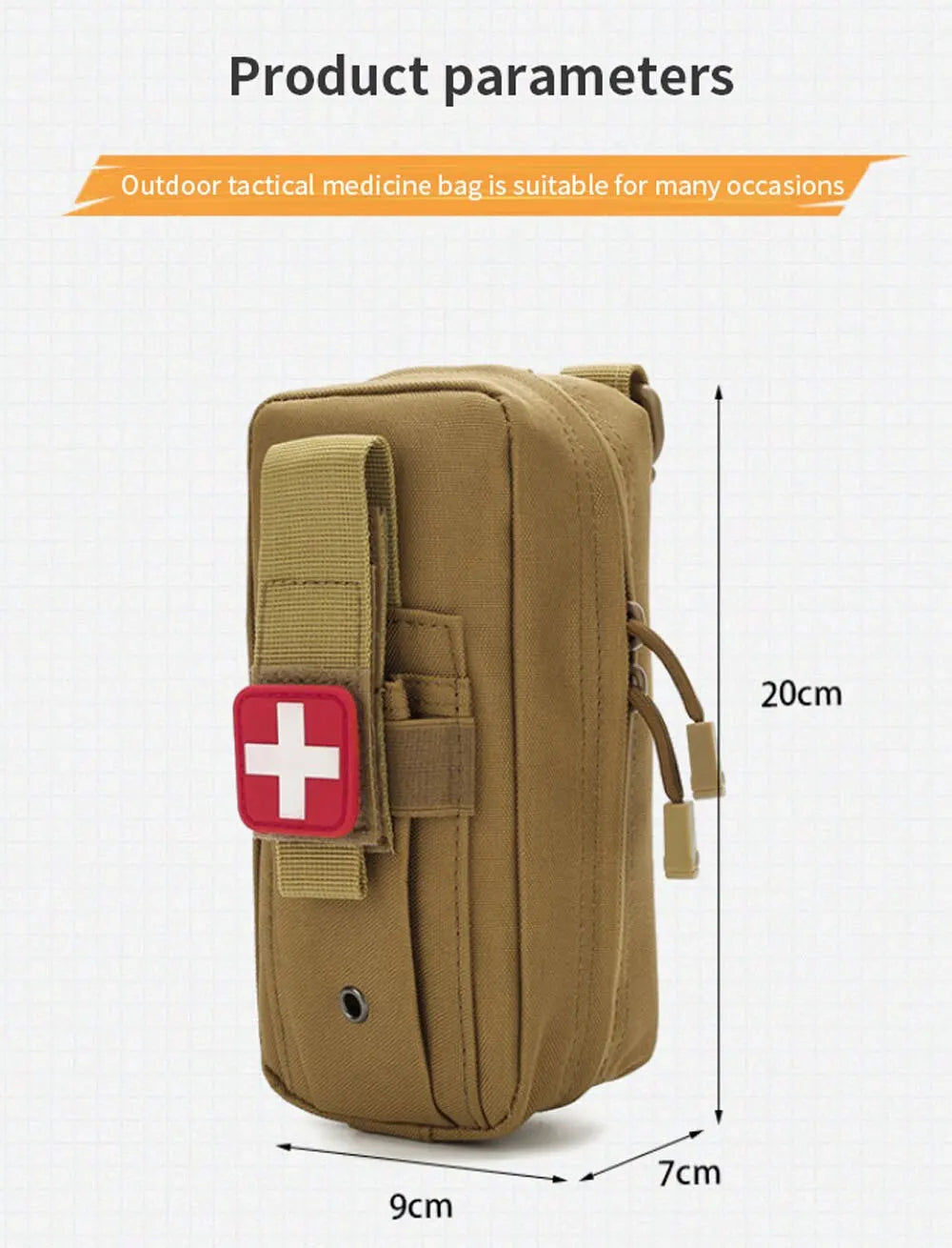 Tactical First Aid Kit EDC Pouch – Essential Survival Bag for Outdoor Adventures