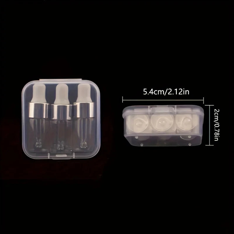 0.1oz (2ml) Mini Dropper Bottle – Refillable Essential Oil Vials for Travel, Perfume & DIY Cosmetics