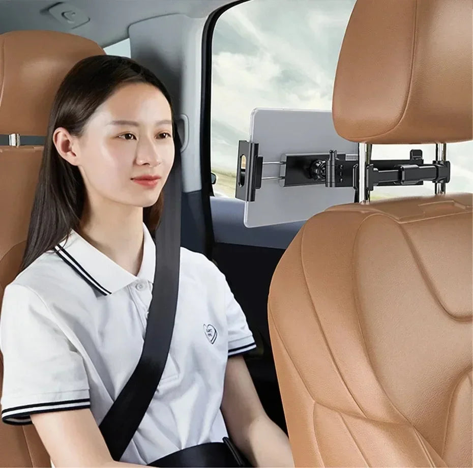 Universal Car Headrest Tablet Holder - Compatible with 4.7"-12.9" Devices