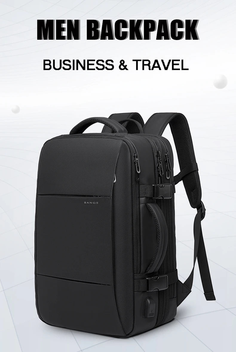 BANGE Expandable Travel Backpack – The Ultimate Companion for Business, School, and Adventure