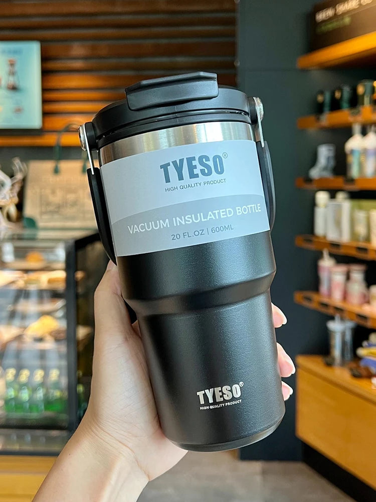 Tyeso Double-Layer Insulated Stainless Steel Coffee & Ice Cream Cup – Large Capacity for Hot and Cold Drinks