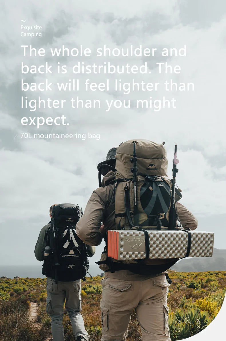 Naturehike 70L Camping Backpack - Ergonomic, Waterproof, and Built for Adventure
